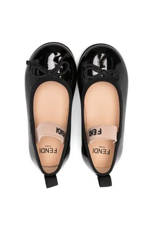 Ballerina in vernice nera FENDI KIDS | JFR377ARIPF1NJC